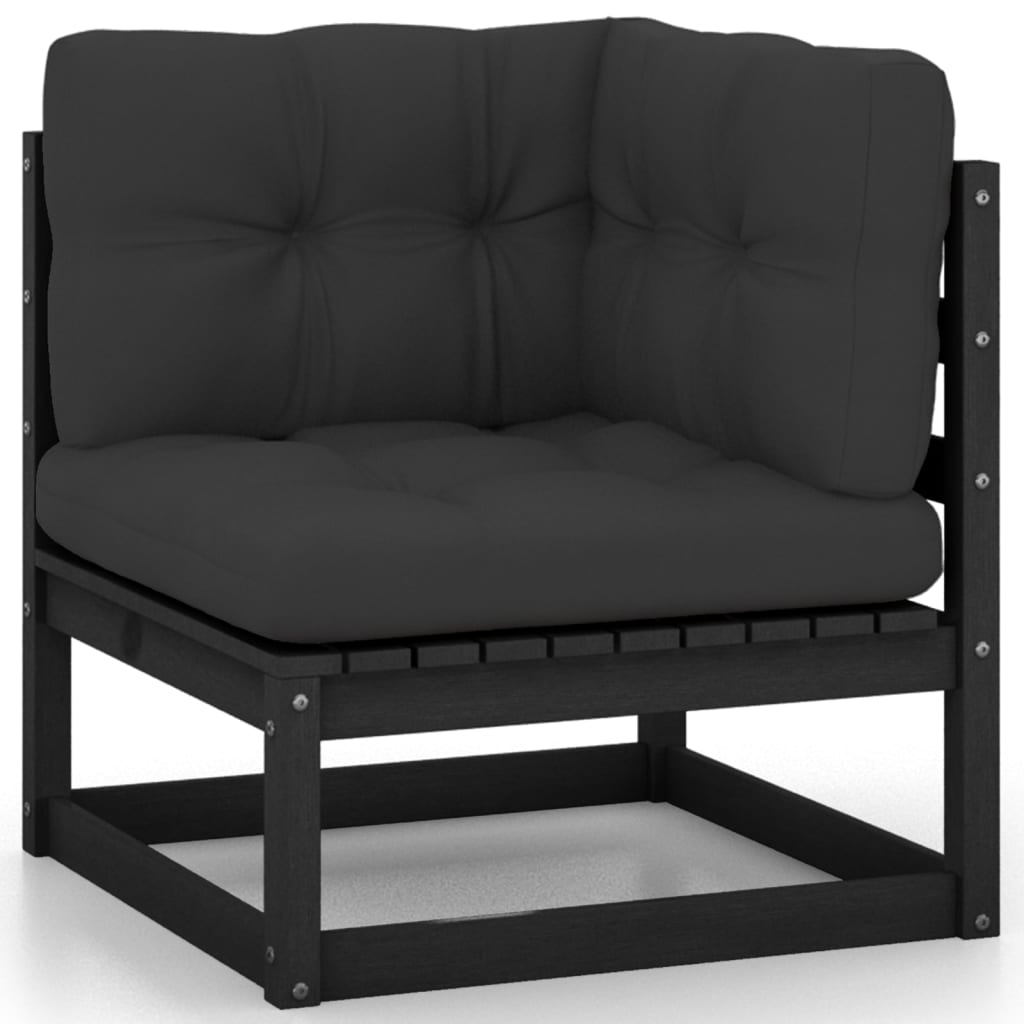 vidaXL 4-Sitzer-Gartensofa mit Kissen Kiefer Massivholz