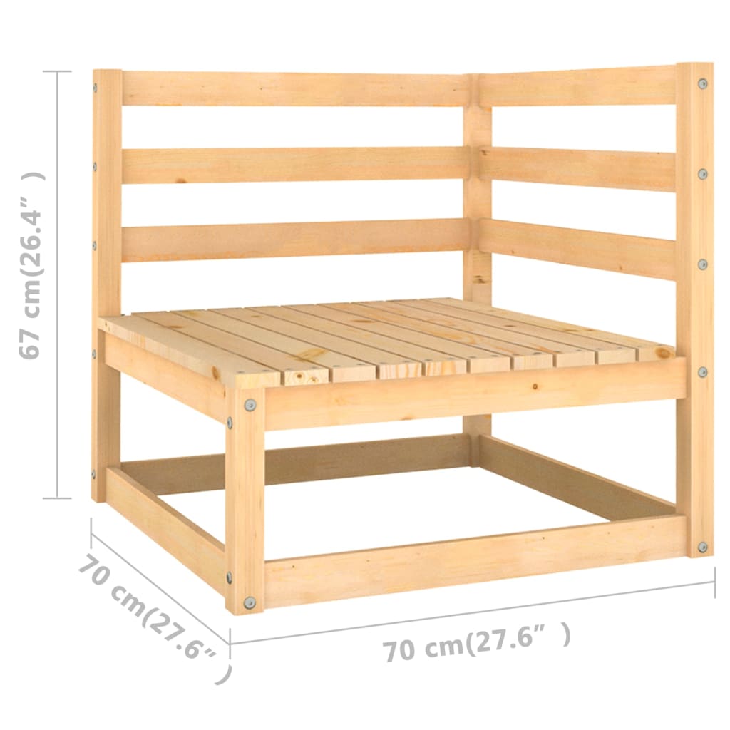 vidaXL 4-tlg. Garten-Lounge-Set mit Kissen Kiefer Massivholz