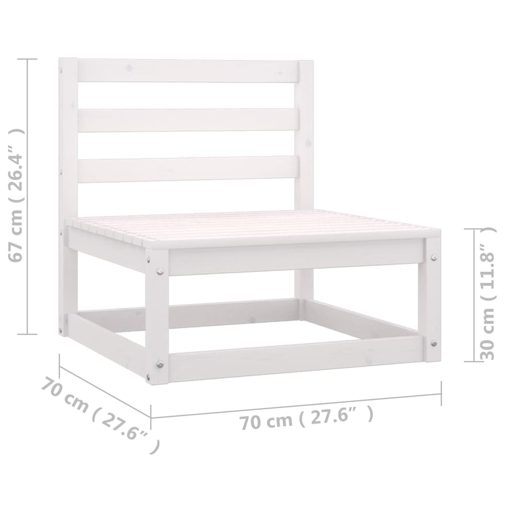 vidaXL 4-tlg. Garten-Lounge-Set mit Kissen Kiefer Massivholz