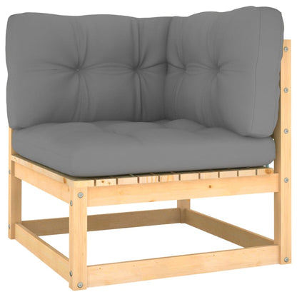 vidaXL 4-tlg. Garten-Lounge-Set mit Kissen Massivholz Kiefer