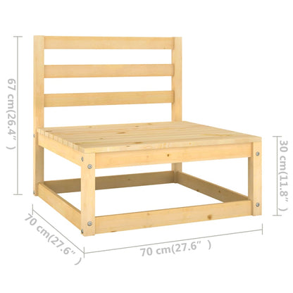 vidaXL 4-tlg. Garten-Lounge-Set mit Kissen Massivholz Kiefer