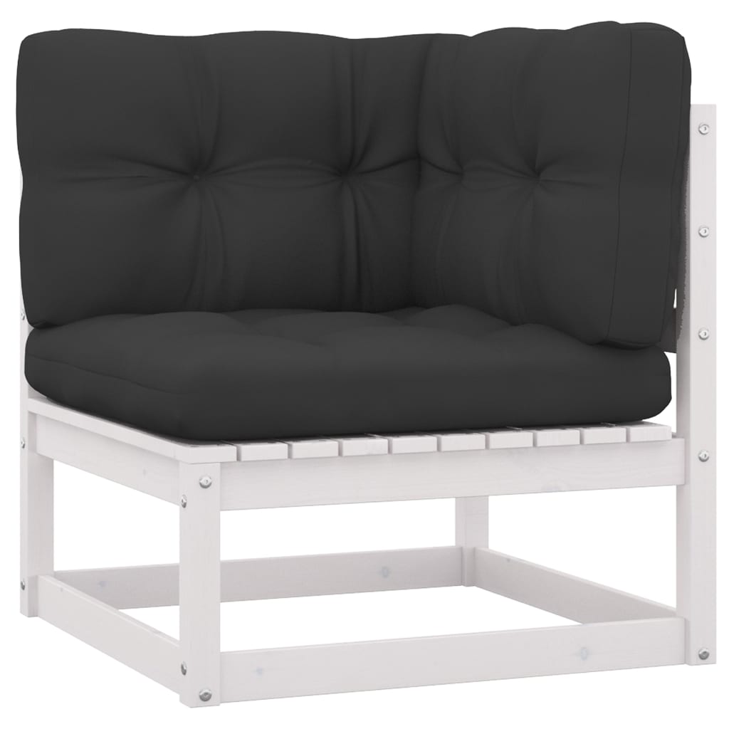 vidaXL Salon de jardin 4 pcs avec coussins Bois de pin massif