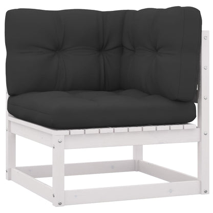 vidaXL Salon de jardin 4 pcs avec coussins Bois de pin massif