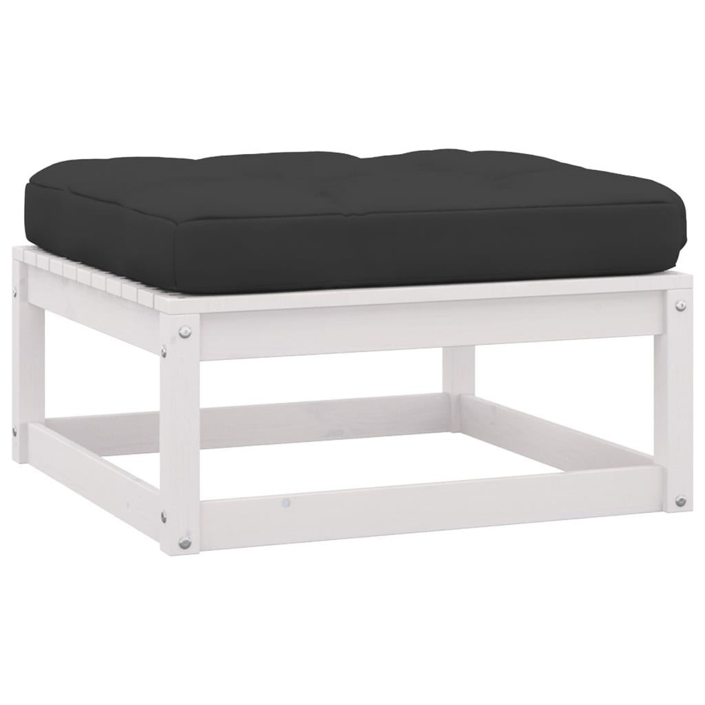 vidaXL Salon de jardin 4 pcs avec coussins Bois de pin massif