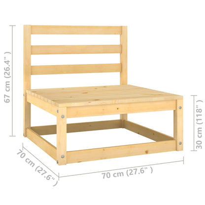 vidaXL Salon de jardin 4 pcs avec coussins, bois de pin massif