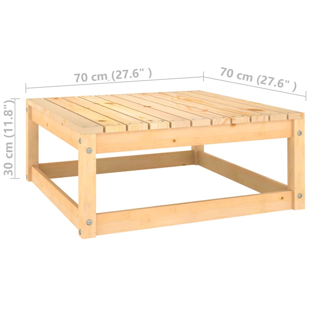 vidaXL Salon de jardin 4 pcs avec coussins, bois de pin massif