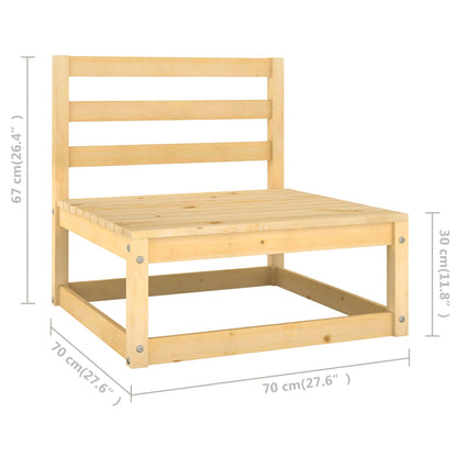 vidaXL Salon de jardin 4 pcs avec coussins, bois de pin massif