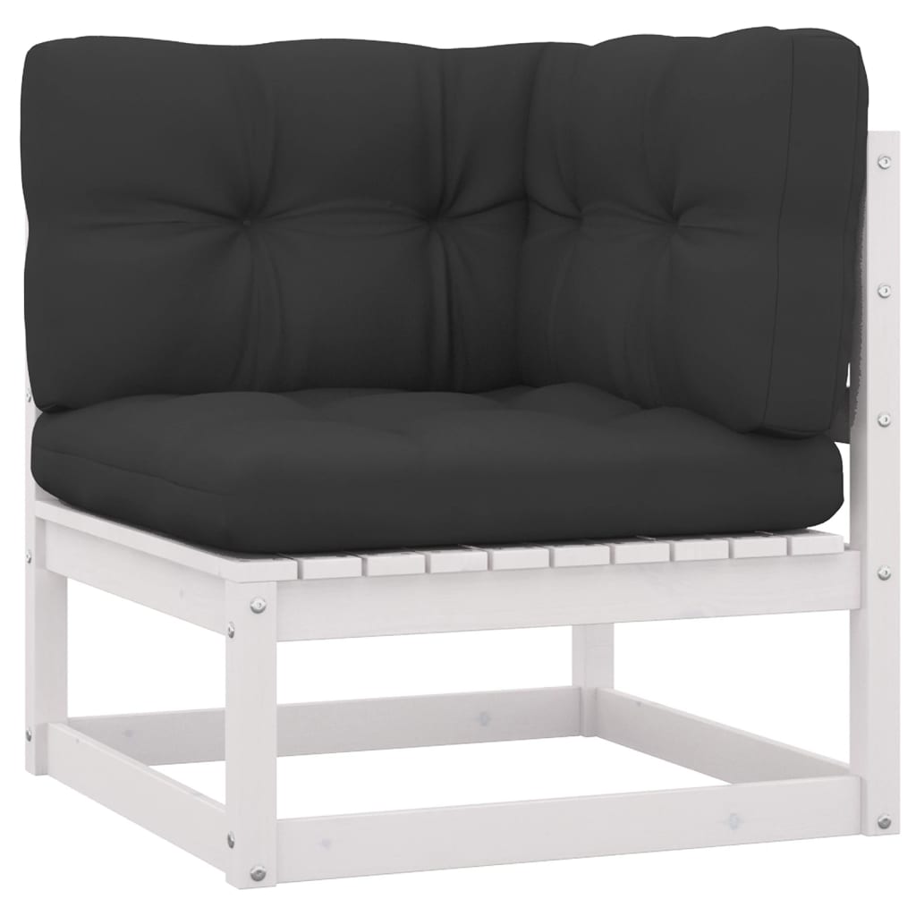 vidaXL Salon de jardin 4 pcs avec coussins, bois de pin massif