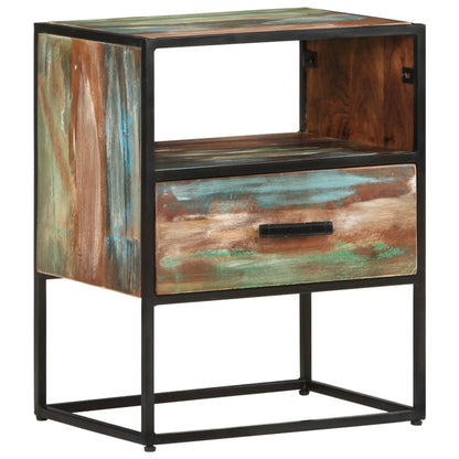 vidaXL Table de chevet 40x30x50 cm, bois de récupération massif