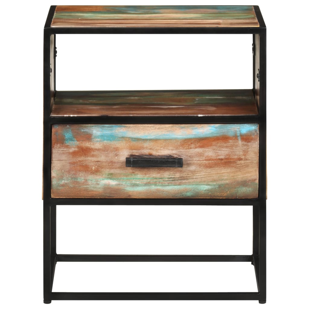 vidaXL Table de chevet 40x30x50 cm, bois de récupération massif