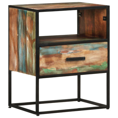 vidaXL Table de chevet 40x30x50 cm, bois de récupération massif