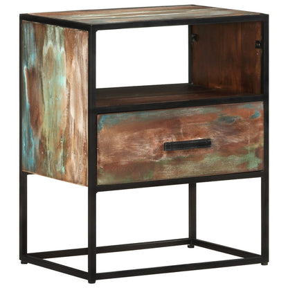 vidaXL Table de chevet 40x30x50 cm, bois de récupération massif