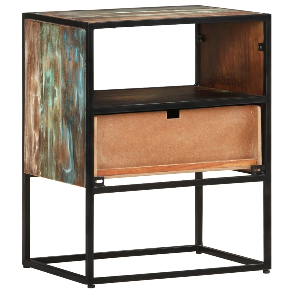 vidaXL Table de chevet 40x30x50 cm, bois de récupération massif