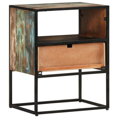 vidaXL Table de chevet 40x30x50 cm, bois de récupération massif
