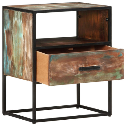 vidaXL Table de chevet 40x30x50 cm, bois de récupération massif