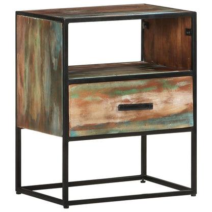 vidaXL Table de chevet 40x30x50 cm, bois de récupération massif
