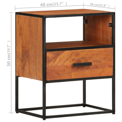 vidaXL Table de chevet 40x30x50 cm en bois d'acacia massif
