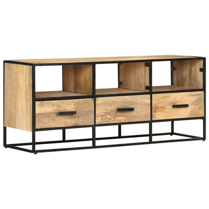 vidaXL Meuble TV 110x30x45 cm Bois de manguier brut