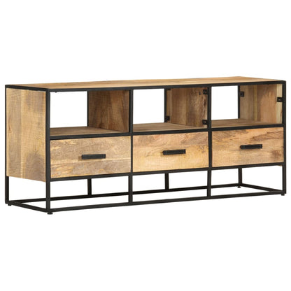 vidaXL Meuble TV 110x30x45 cm Bois de manguier brut