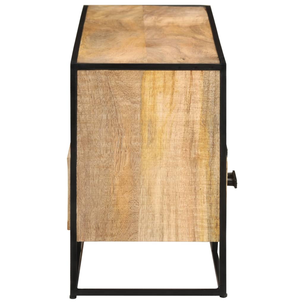 vidaXL Meuble TV 110x30x45 cm Bois de manguier brut