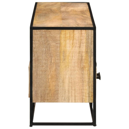 vidaXL Meuble TV 110x30x45 cm Bois de manguier brut