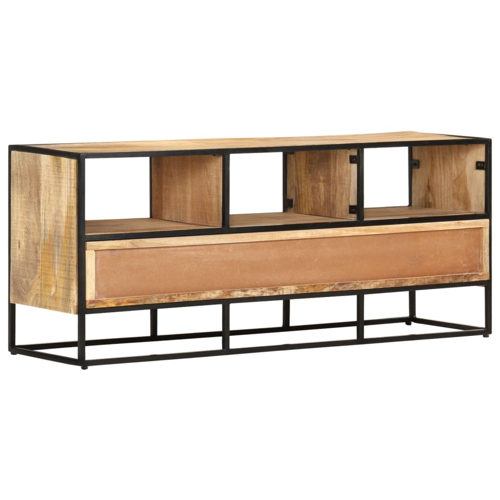 vidaXL Meuble TV 110x30x45 cm Bois de manguier brut