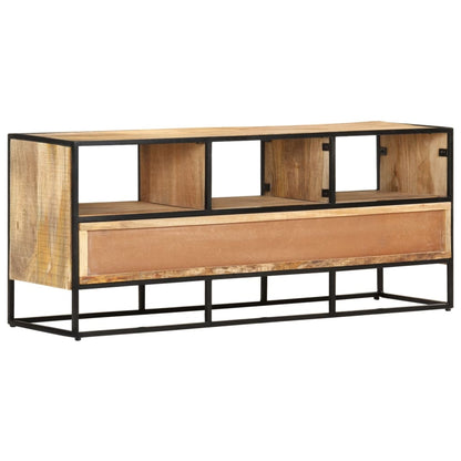 vidaXL Meuble TV 110x30x45 cm Bois de manguier brut