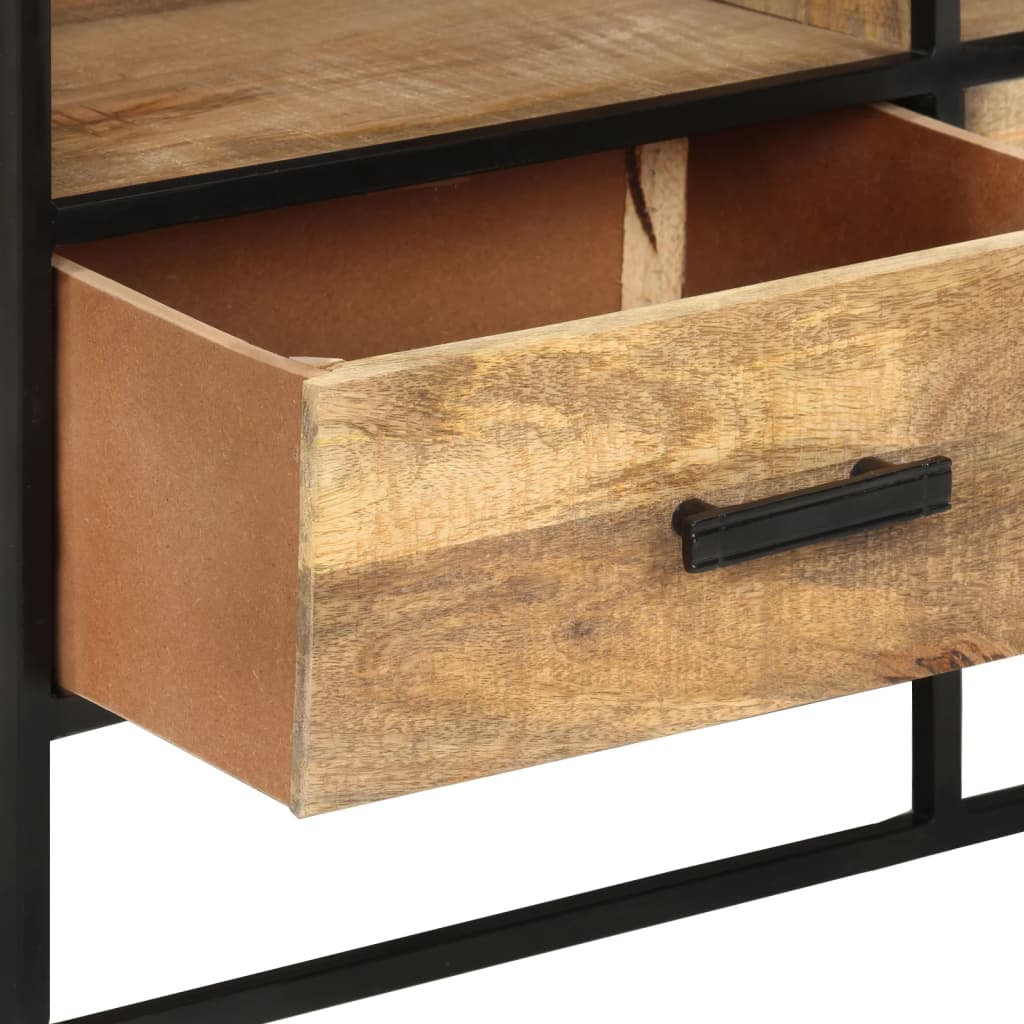 vidaXL Meuble TV 110x30x45 cm Bois de manguier brut