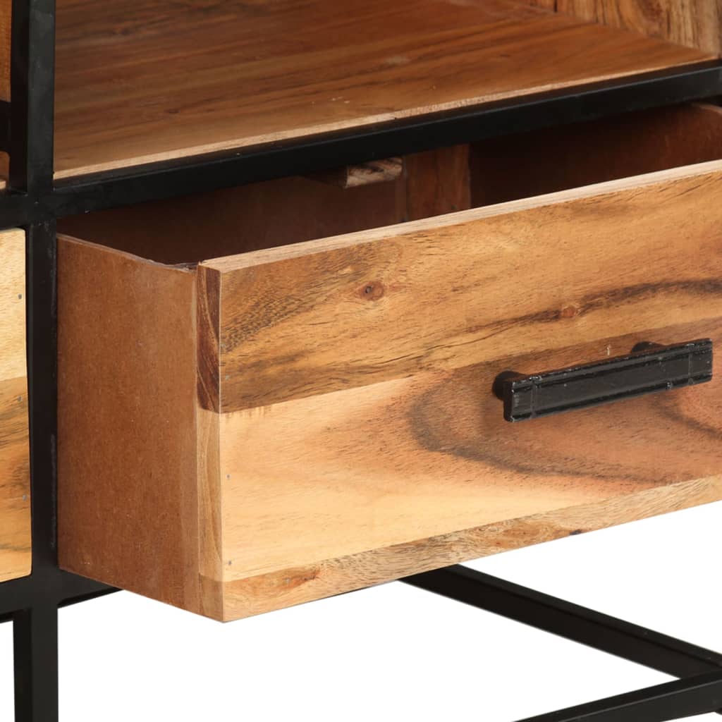 vidaXL Meuble TV 110x30x45 cm Bois d'acacia massif