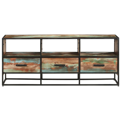 vidaXL Meuble TV 110x30x45 cm en bois de récupération massif
