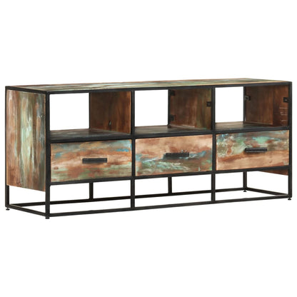 vidaXL Meuble TV 110x30x45 cm en bois de récupération massif