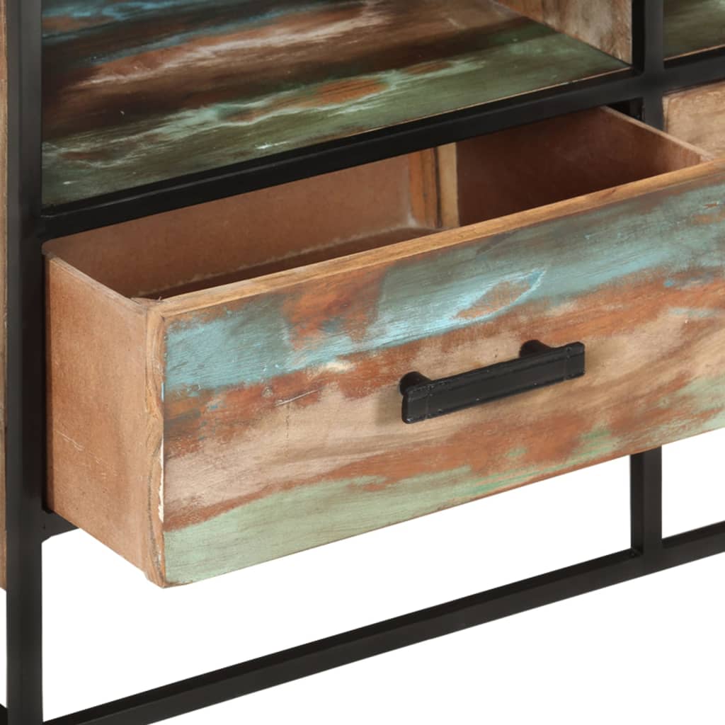 vidaXL Meuble TV 110x30x45 cm en bois de récupération massif