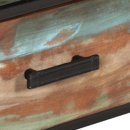 vidaXL Meuble TV 110x30x45 cm en bois de récupération massif