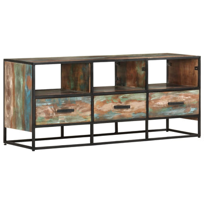 vidaXL Meuble TV 110x30x45 cm en bois de récupération massif