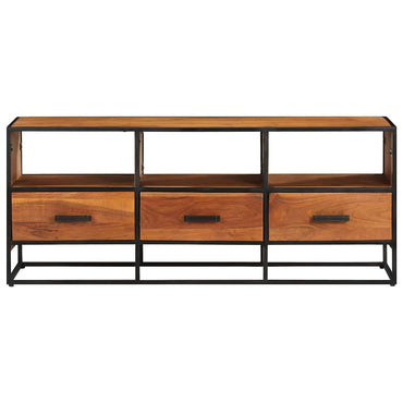 vidaXL Meuble TV 110x30x45 cm Bois d'acacia massif
