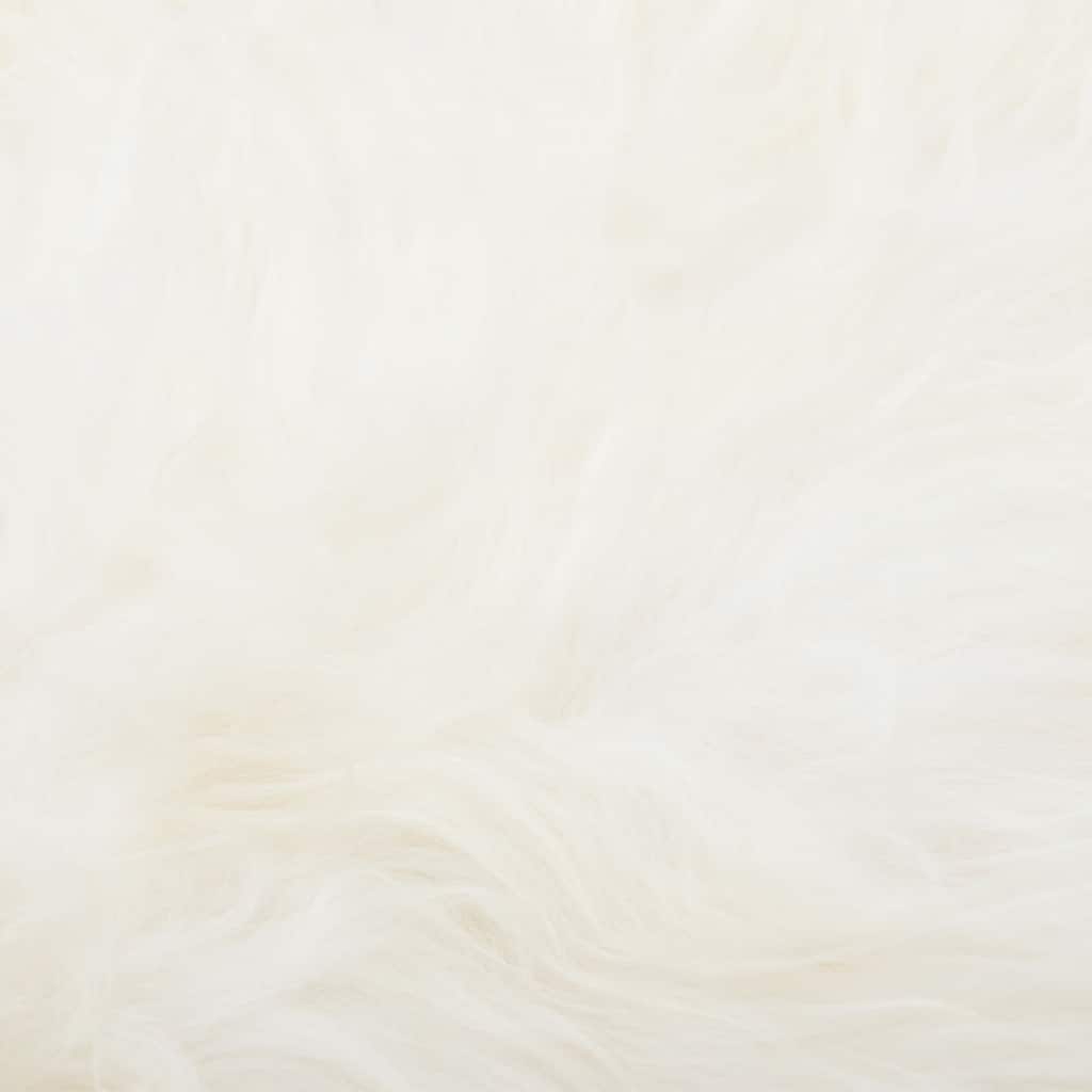 Sitzauflage aus Isländischem Schafspelz Creme 70x110 cm