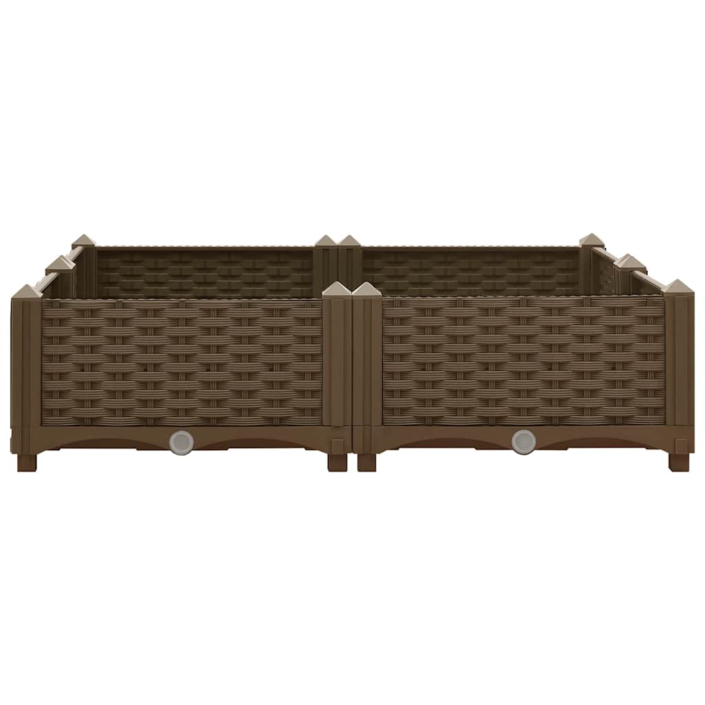 vidaXL Hochbeet 80x80x23 cm Polypropylen