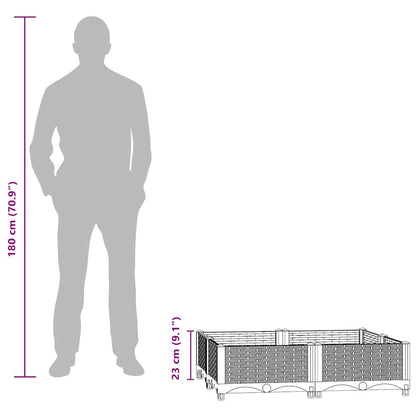 vidaXL Hochbeet 80x80x23 cm Polypropylen