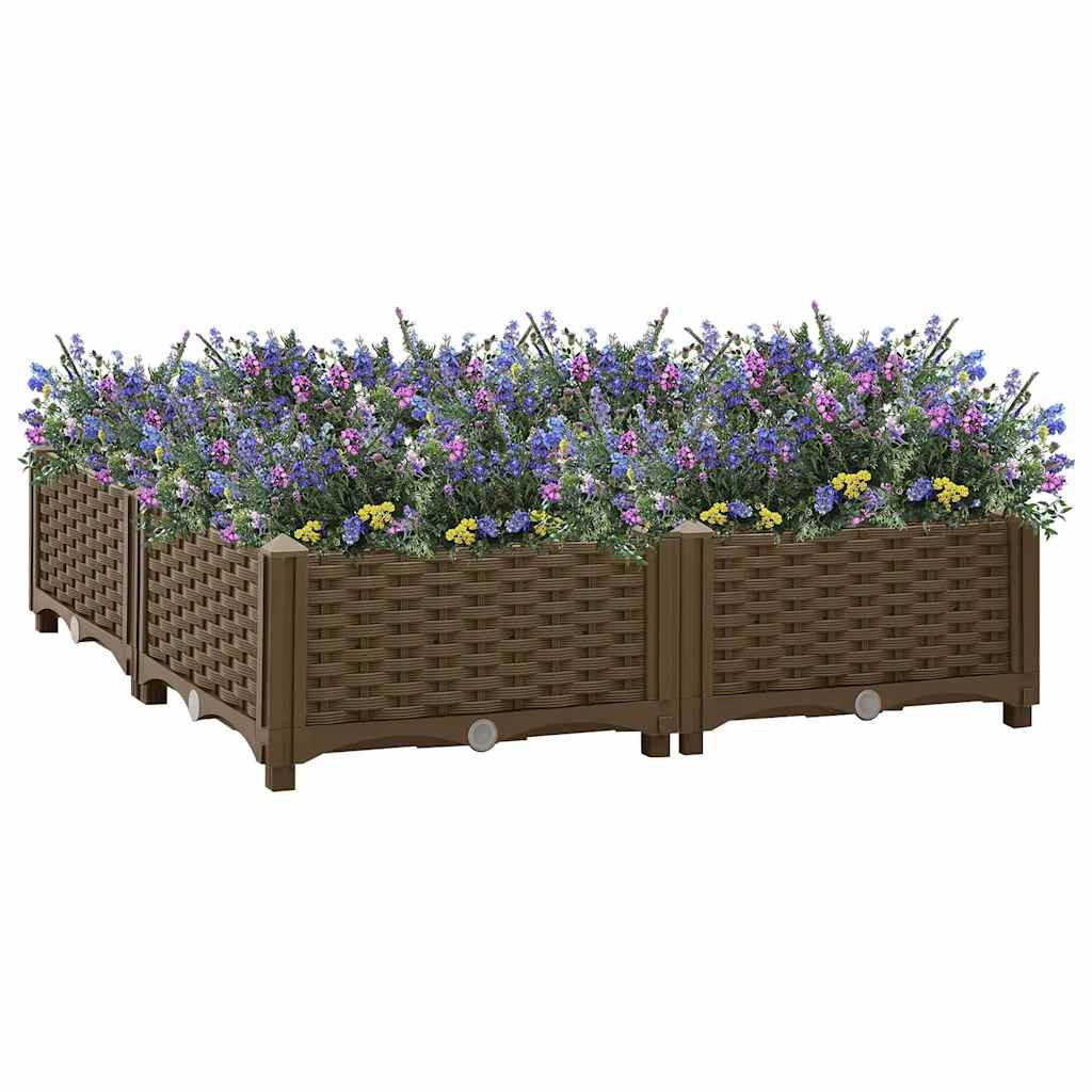 vidaXL Hochbeet 80x80x23 cm Polypropylen