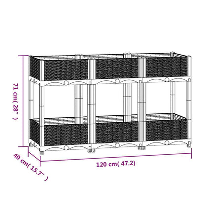 vidaXL Hochbeet 120x40x71 cm Polypropylen