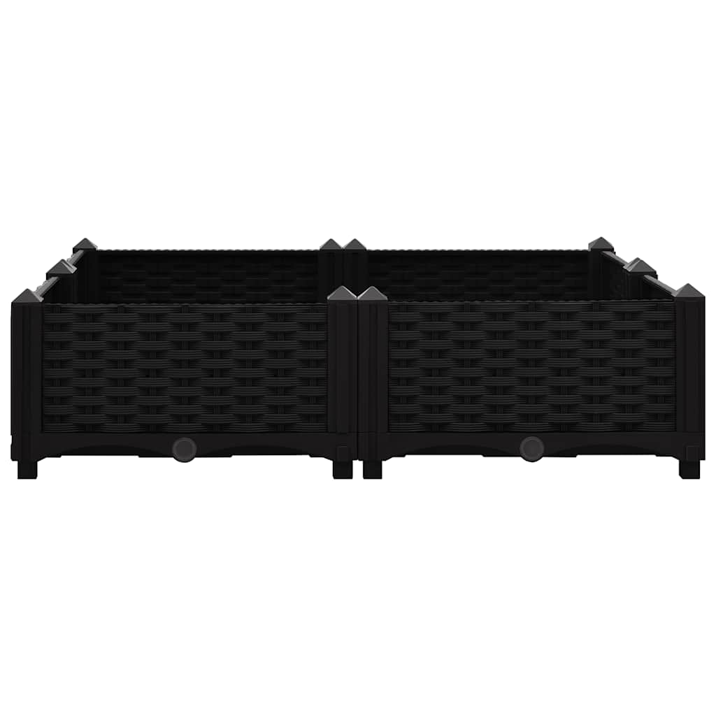 vidaXL Hochbeet 80x80x23 cm Polypropylen