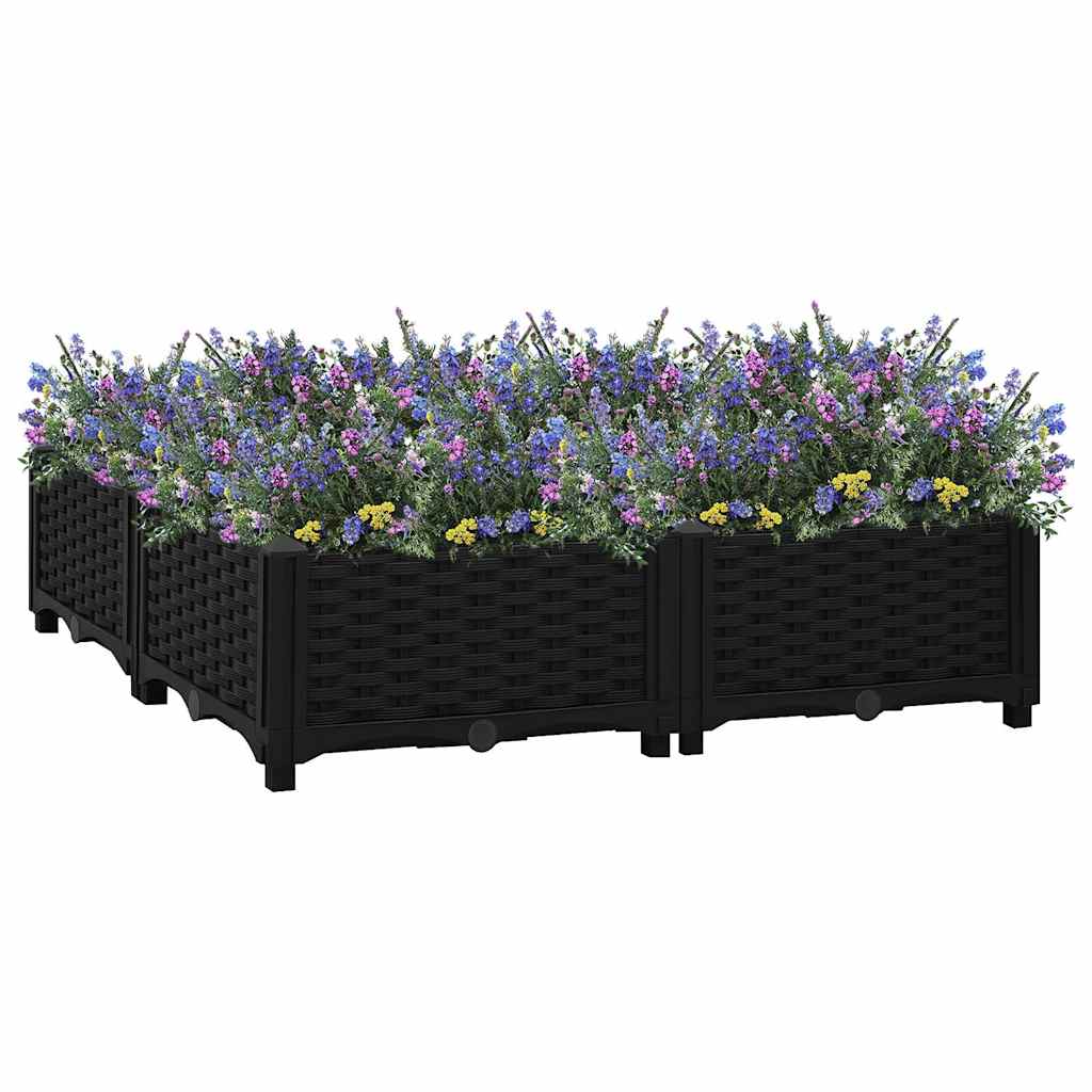 vidaXL Hochbeet 80x80x23 cm Polypropylen