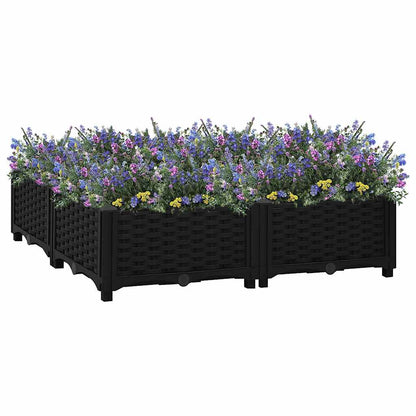 vidaXL Hochbeet 80x80x23 cm Polypropylen