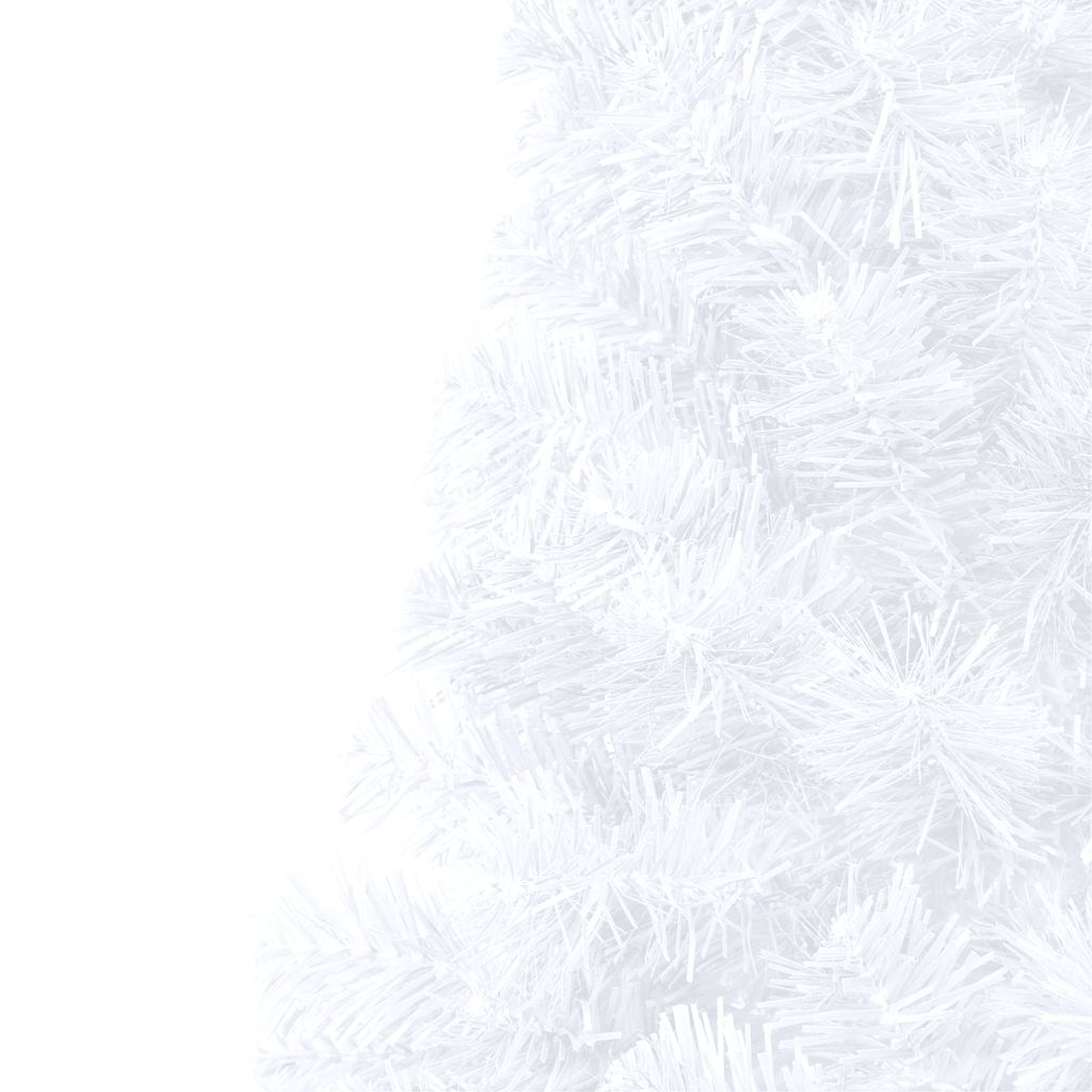 vidaXL Künstlicher Halb-Weihnachtsbaum Beleuchtung Kugeln Weiß 150 cm