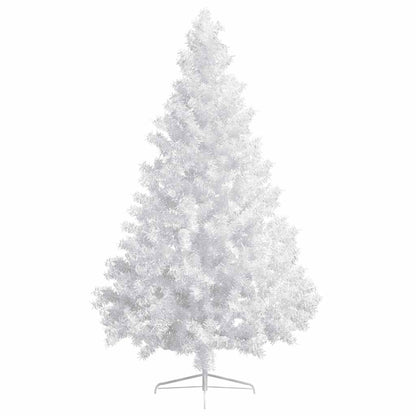 vidaXL Künstlicher Halb-Weihnachtsbaum Beleuchtung Kugeln Weiß 210 cm