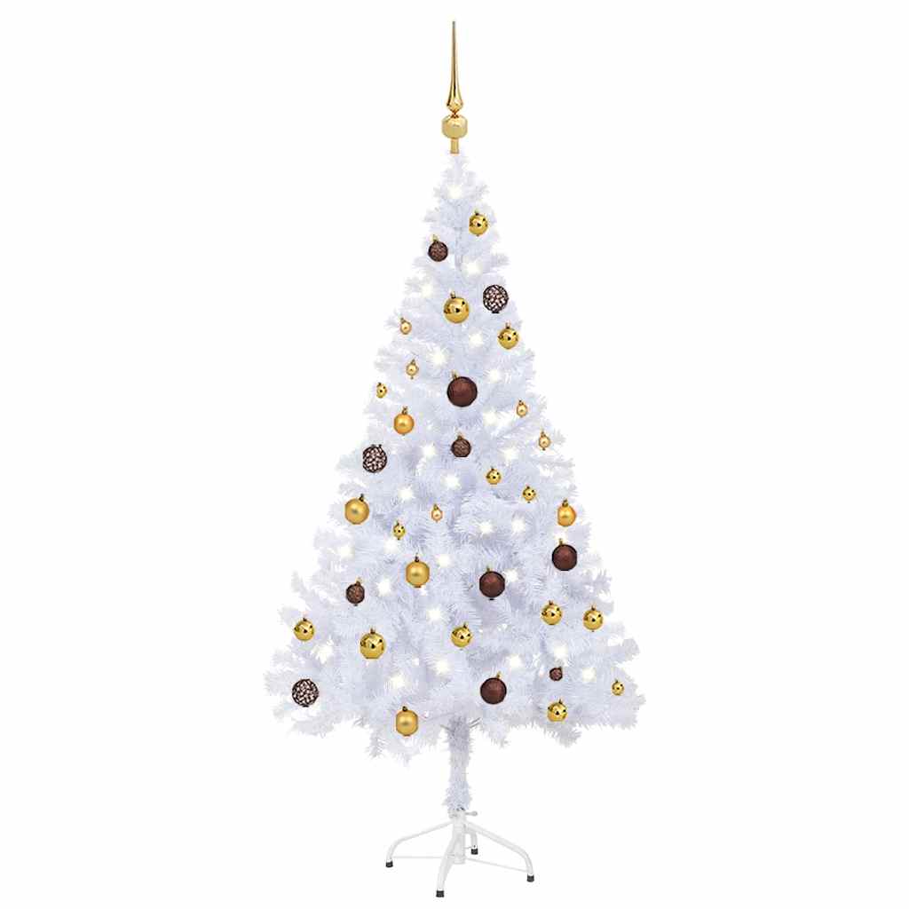 vidaXL Künstlicher Weihnachtsbaum Beleuchtung Kugeln 150cm 380 Zweige