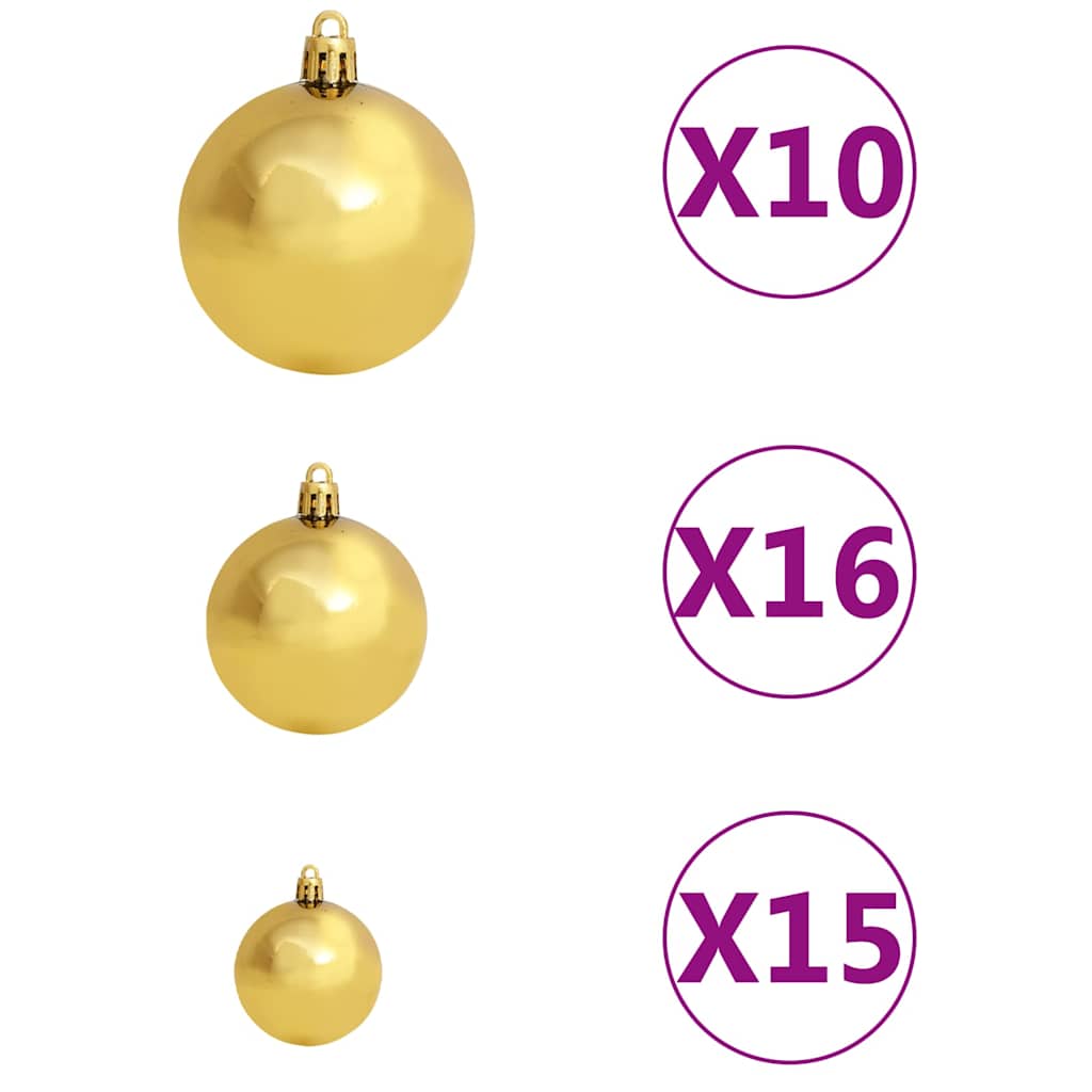 vidaXL Künstlicher Weihnachtsbaum Beleuchtung Kugeln 180cm 620 Zweige
