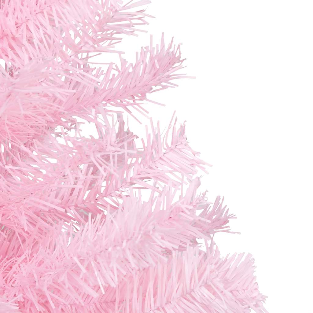 vidaXL Künstlicher Weihnachtsbaum mit Beleuchtung & Kugeln Rosa 240cm