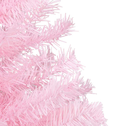 vidaXL Künstlicher Weihnachtsbaum mit Beleuchtung & Kugeln Rosa 240cm