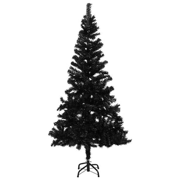 vidaXL Künstlicher Weihnachtsbaum Beleuchtung & Kugeln Schwarz 240 cm
